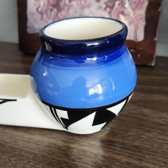 Ute Mountain Pottery Desk Caddy Native American Art Signed "Ruth" - Picture 3 of 9